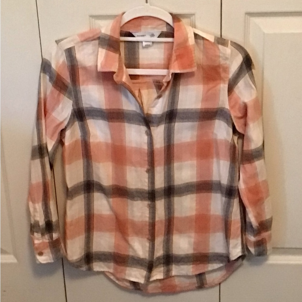 Old Navy Peach, Tan, & Grey Flannel